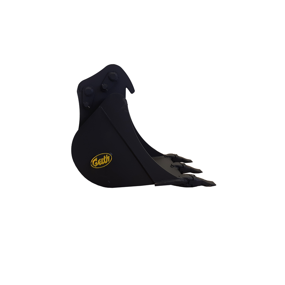 Godet de terrassement 450 mm GEITH équipé de dents Feurst FKMCE pour attache rapide JCB 8025-8026 - H03450JCB