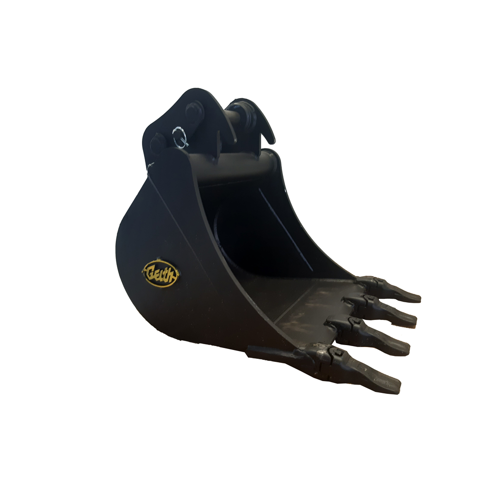 Godet de terrassement GEITH 500 mm avec dents Feurst FKMCE pour attache rapide JCB 8025-8026 - H03500JCB