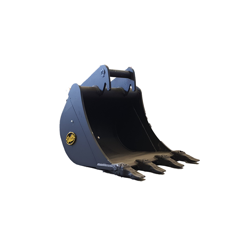 Godet de terrassement GEITH 500 mm équipé de dents Feurst FKMCE pour coupleur Geith QR40 - H03500QR40