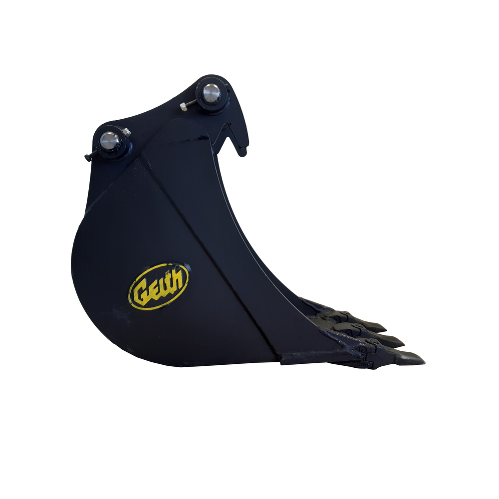 Godet  de terrassement GEITH 300 mm 3 dents Feurst FK1TLR pour attache rapide mécanique JCB 48Z ou hydraulique JCB 980/A3640 H06300JCBN