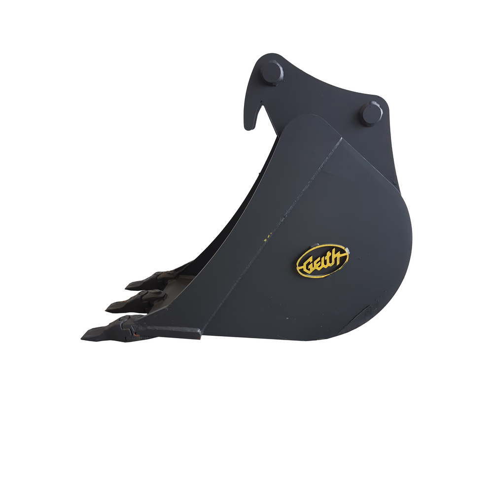 Godet de terrassement GEITH 450mm avec dents FEURST FK2 pour coupleur ou attache rapide MARTIN MH10 - H08450MH10FK2