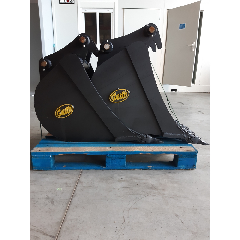 Godet de terrassement GEITH 500mm avec dents FEURST FK2 pour attache rapide JCB 980/88833- H08500JCBFK2