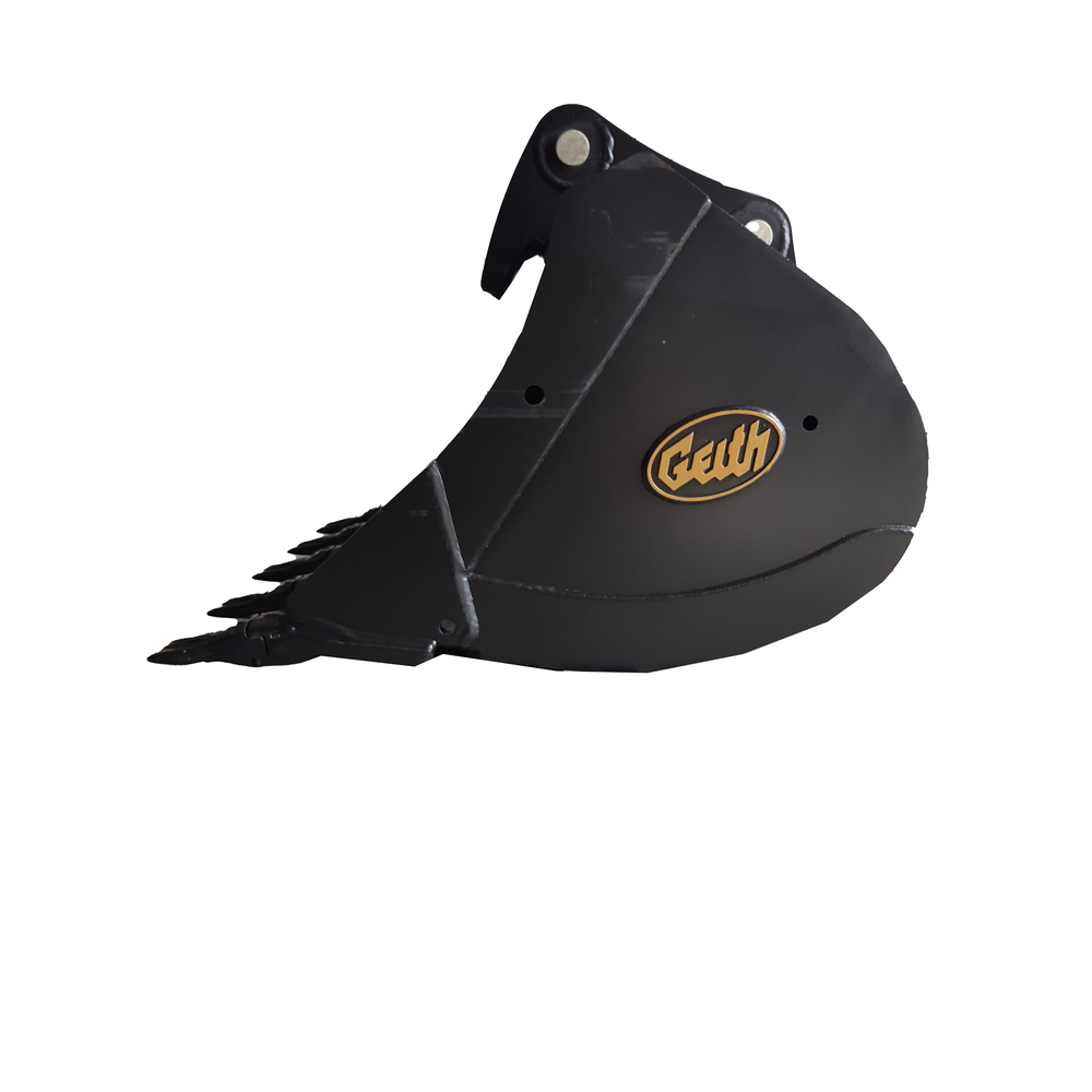 Godet de terrassement 1200 mm Geith avec dents Feurst FK4TLR pour attache rapide DOOSAN DX140 et JCB JS140 - H141200