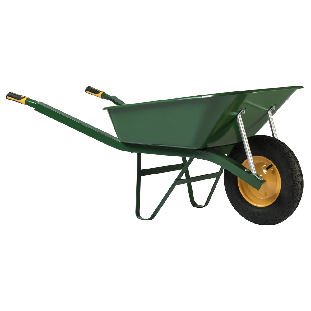 Brouette Haemmerlin Pro Select Bati Plus 100L peinte verte roue gonflée -302334106