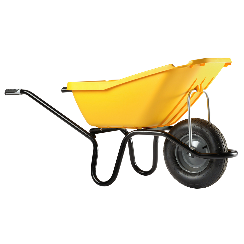 Brouette Haemmerlin Polypro Pick Up 110L Jaune Roue Gonflée - 305122205