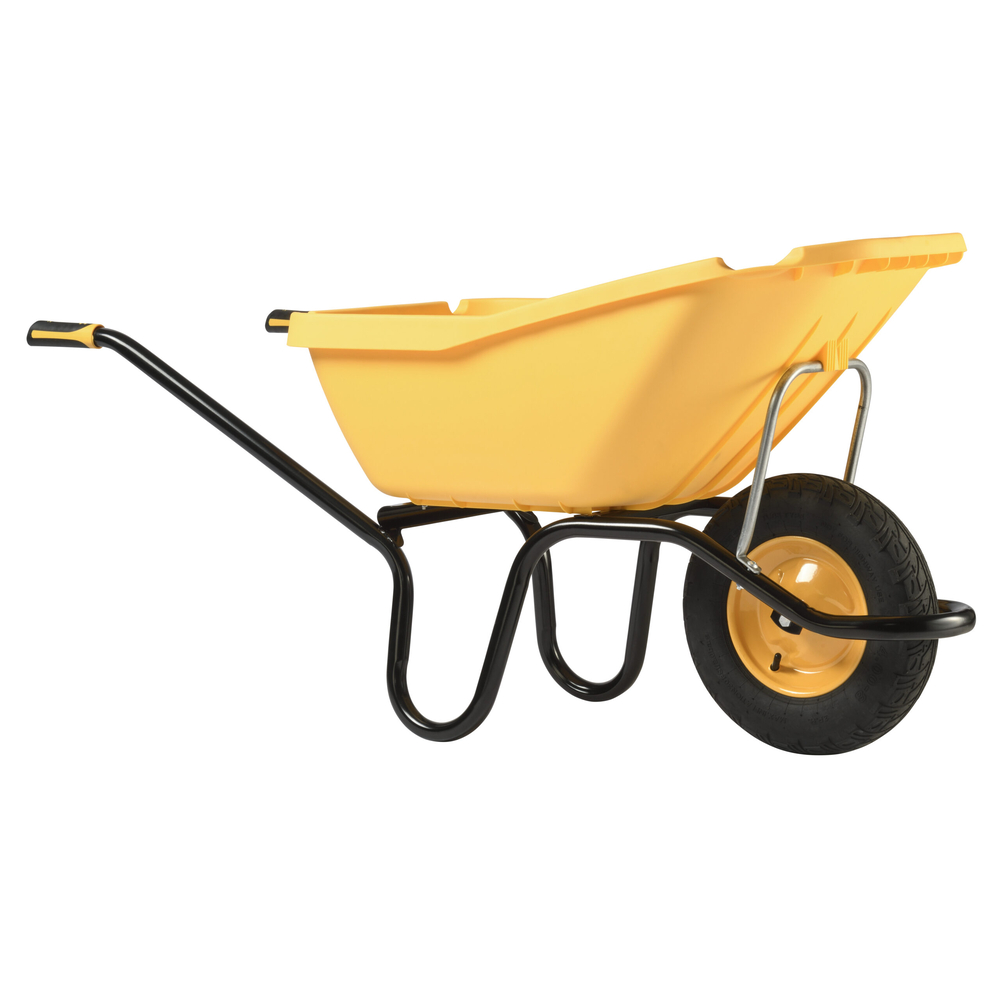 Brouette Haemmerlin Polypro Pick Up 110L Jaune Roue Gonflée - 305122205