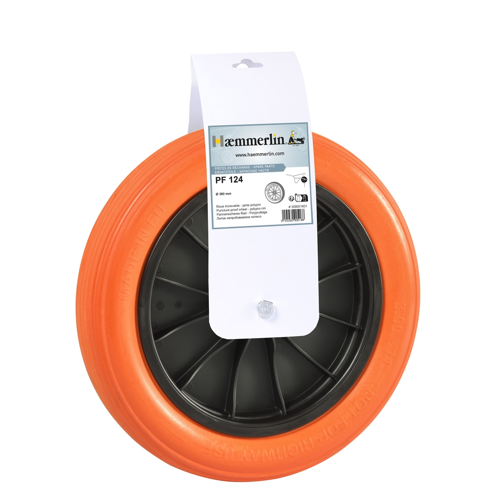 ROUE INCREVABLE PF 124 POUR BROUETTE PREMS - RENO 95 HAEMMERLIN - 309051801