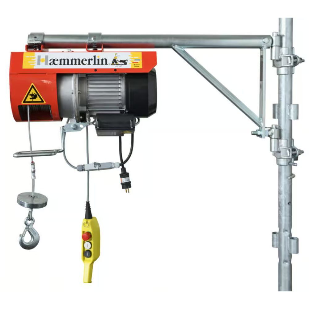 Treuil à potence DM-200 CDE 24V + paire de colliers échafaudage HAEMMERLIN - 319371501