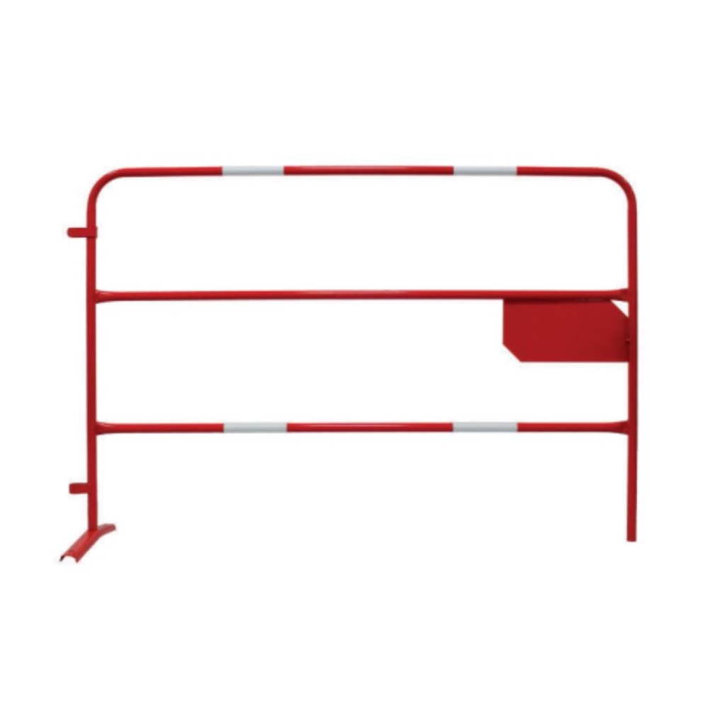 Barrière de chantier BTP Ø 25mm rouge et blanche 350001901