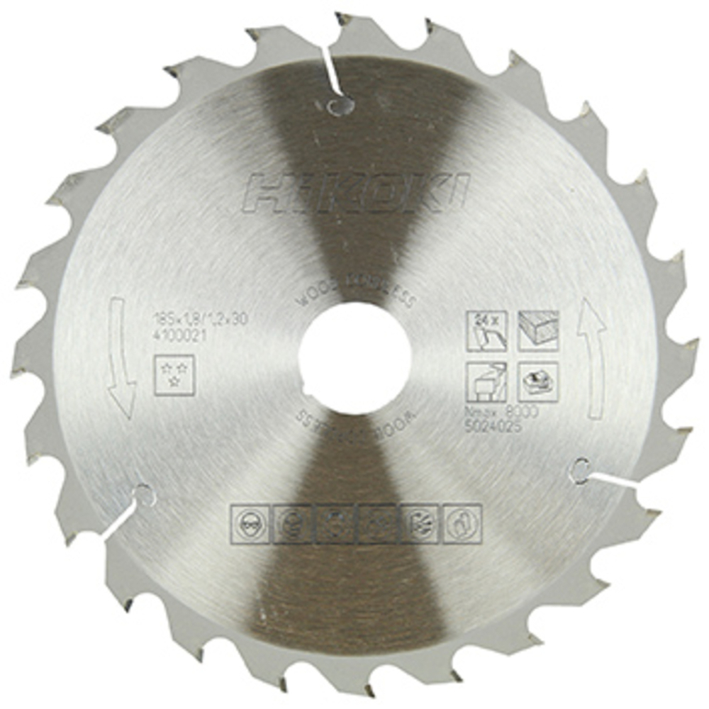Lane de scie TCT 185x30 Z24 (1,2 mm) - HIKOKI - 4100021