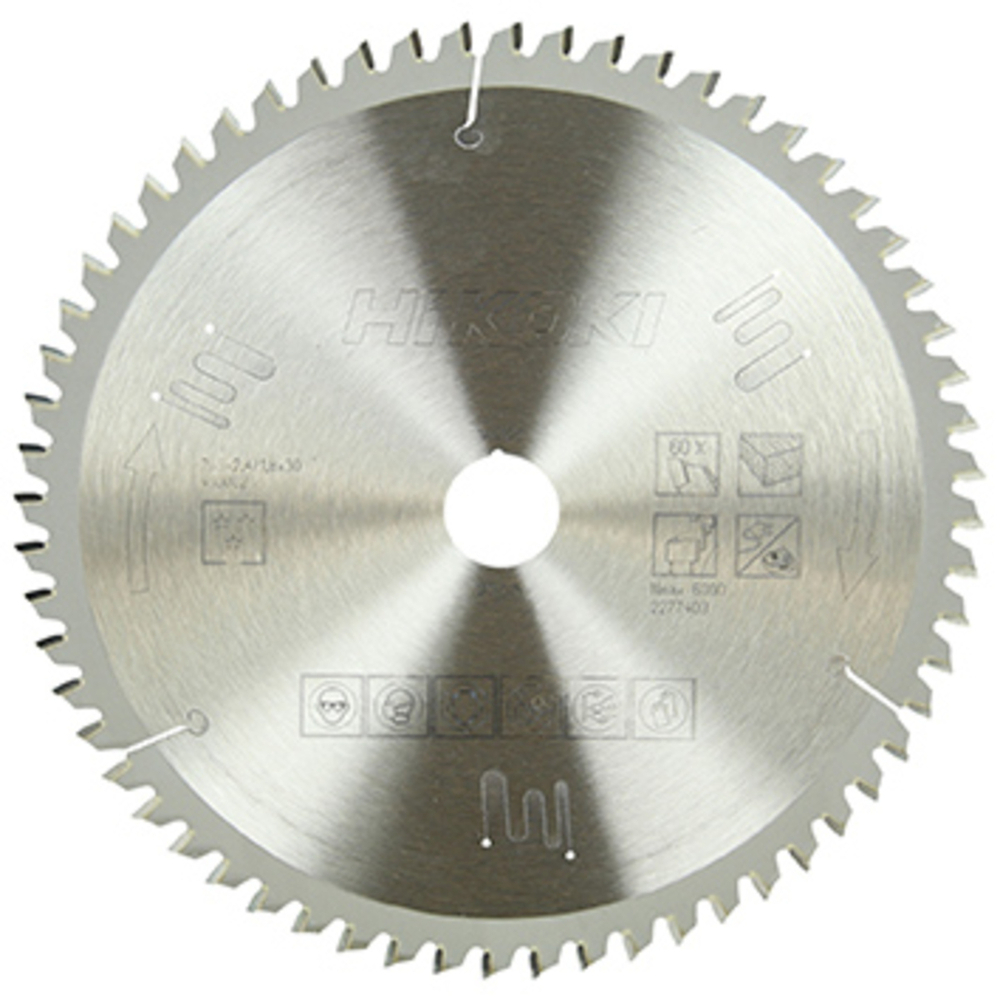 Lame de scie pour bois 255 x 30 x 1,8 mm, 60 dents - HIKOKI - 4100025