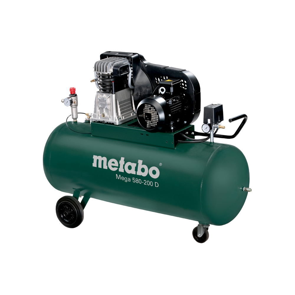 Compresseur METABO tri 200l 11bar 4cv Mega 580-200 D 601588000
