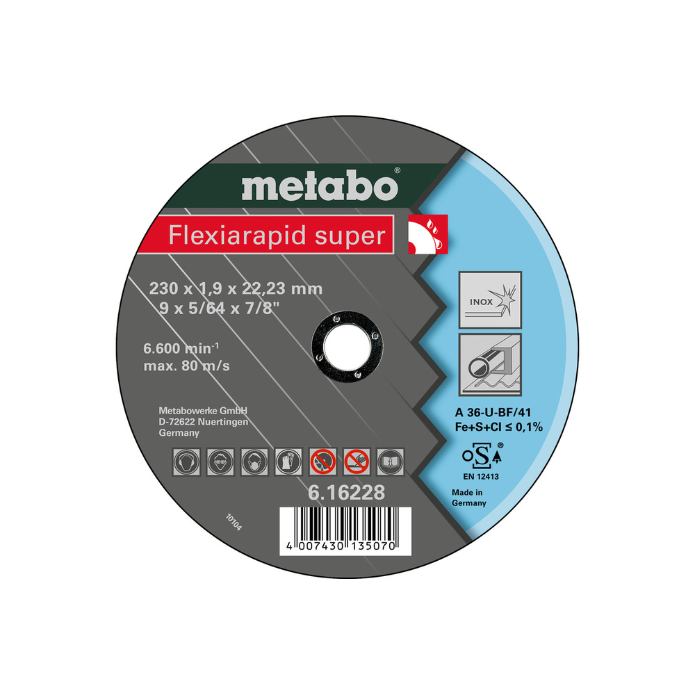 Flexiarapid super 230 x 1,9 x 22,23 inox, TF 41 - METABO - 616228000