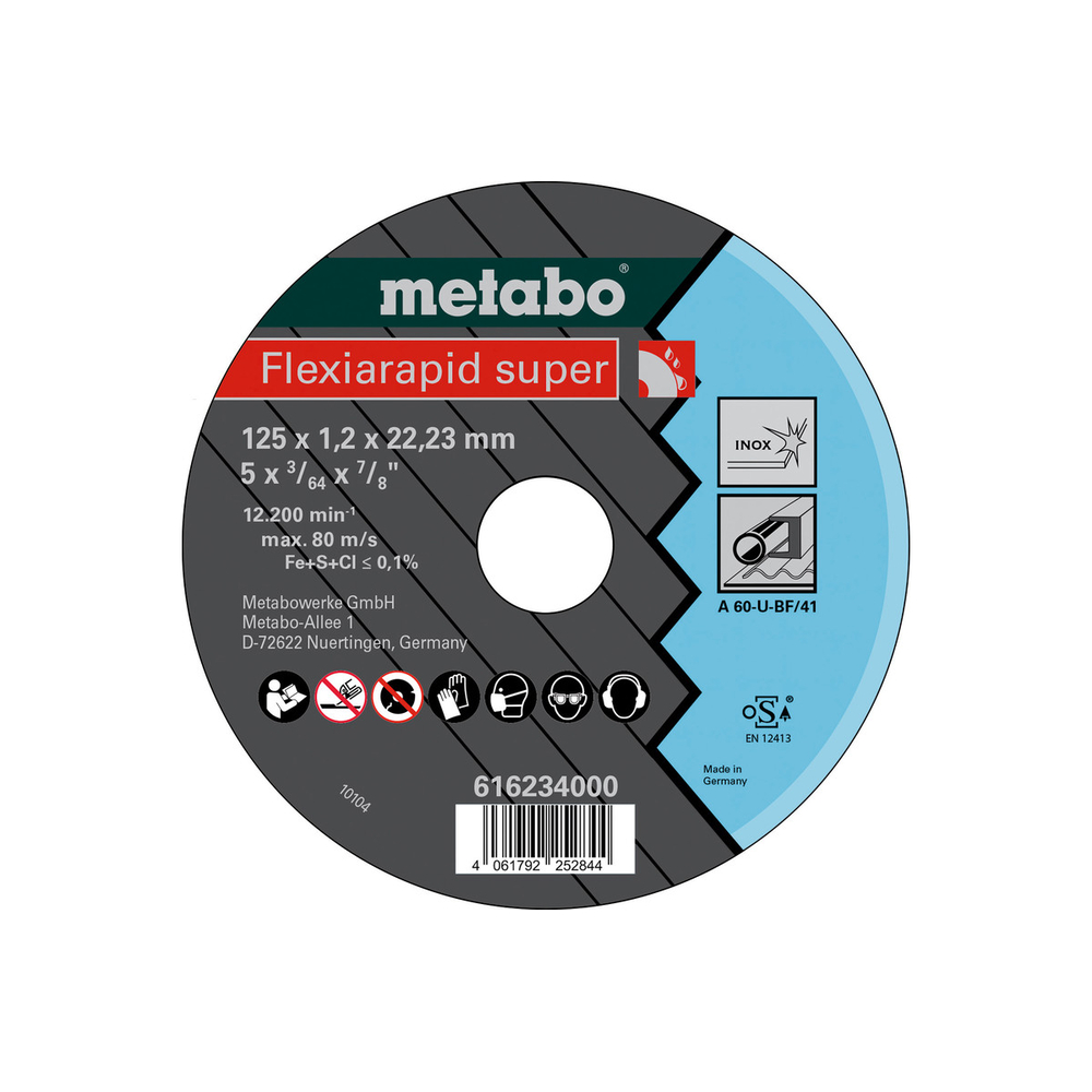 Flexiarapid super 125x1,2x22,23 Inox, TF 41 - METABO - 616234000