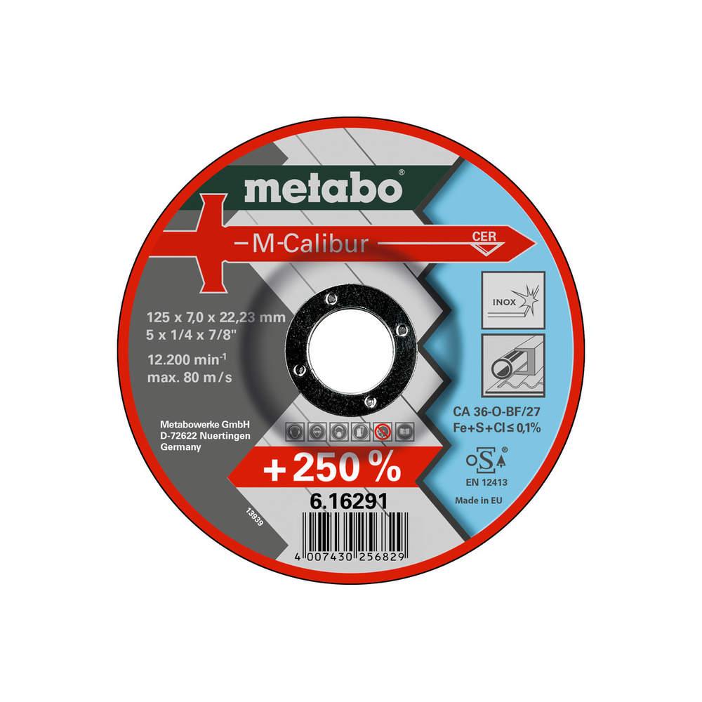 M-Calibur 125 x 7,0 x 22,23 Inox, SF 27 - METABO - 616291000