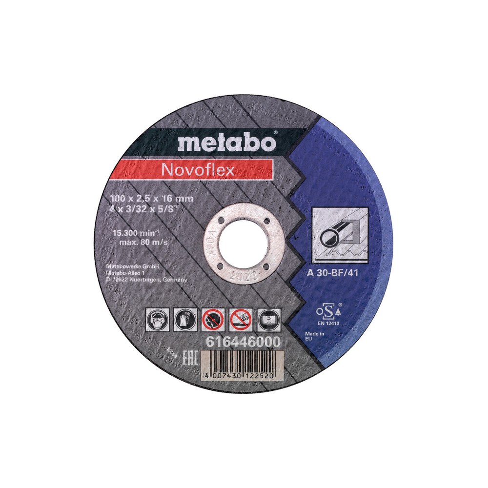 Novoflex 100 x 2,5 x 16,0 acier, TF 41 - METABO - 616446000