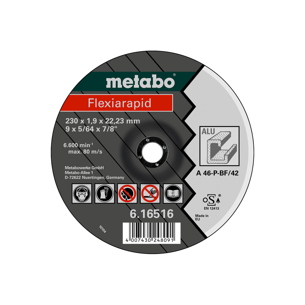 Flexiarapid 115 x 1,0 x 22,23 mm, aluminium, TF 41 - METABO - 616512000