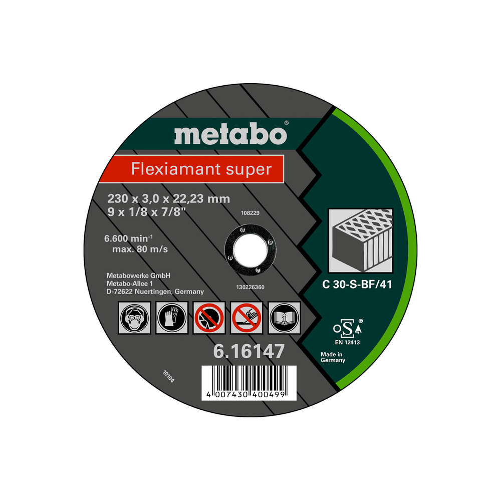 Flexiamant super 125 x 2,5 x 22,23 pierre, TF 41 - METABO - 616733000
