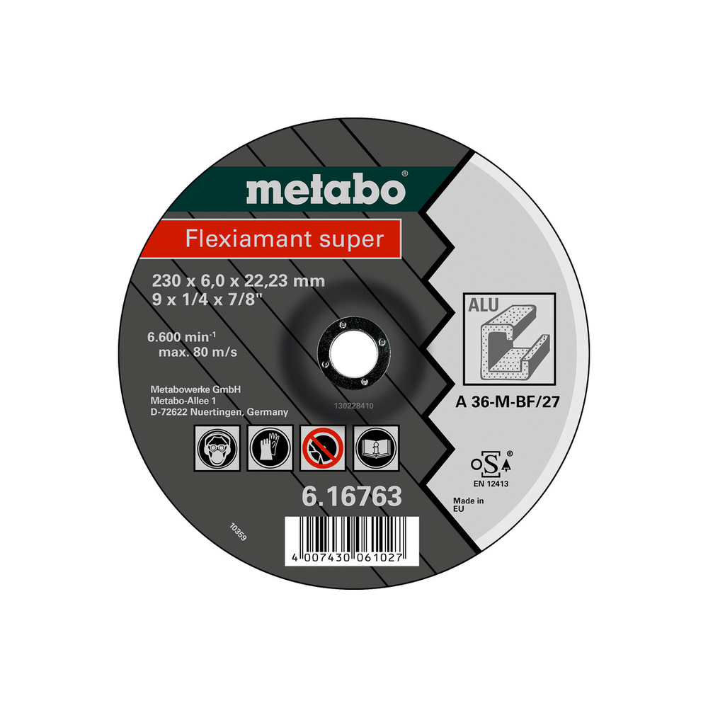Flexiamant super 125 x 6,0 x 22,23 alu, SF 27 - METABO - 616749000