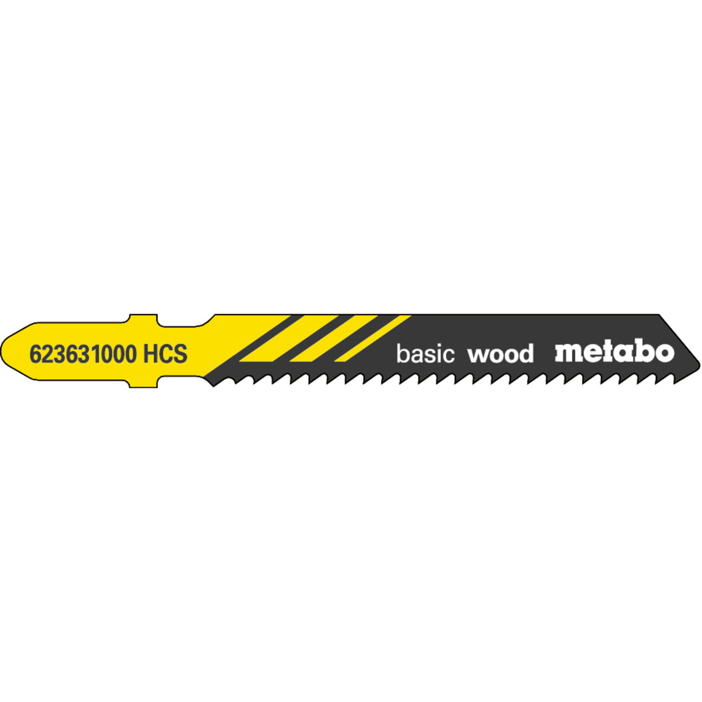 5 lames de scie sauteuse « basic wood » 51/ 2,0 mm - METABO - 623631000