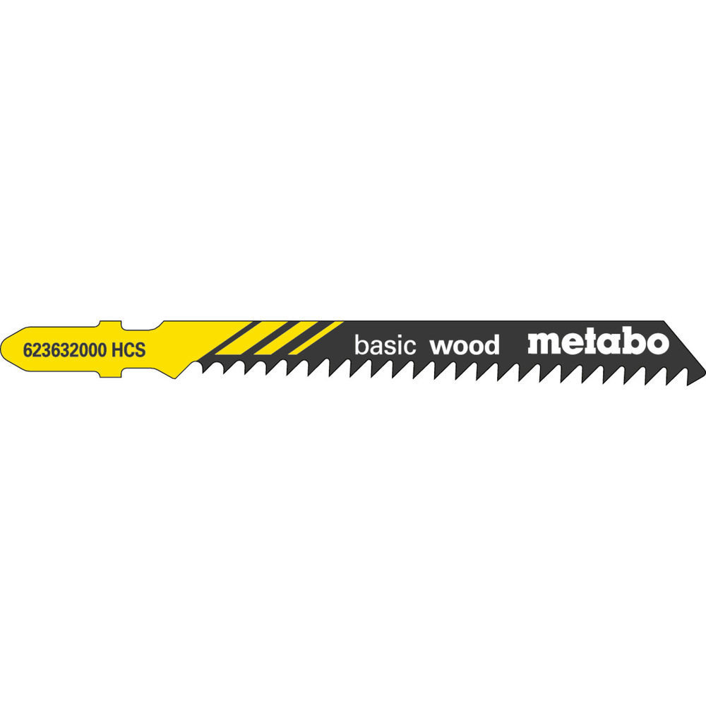 5 lames de scie sauteuse « basic wood » 74/ 3,0 mm - METABO - 623632000