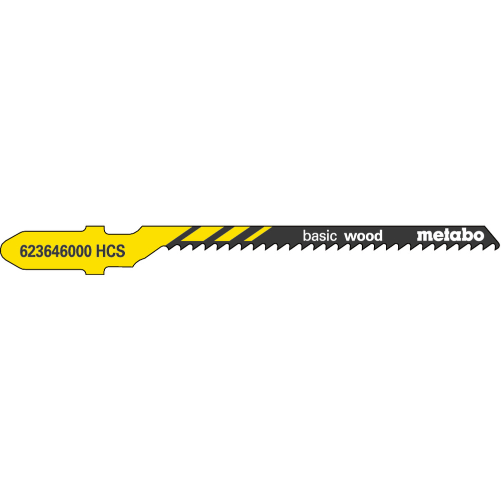 5 lames de scie sauteuse « basic wood » 51/ 2,0 mm - METABO - 623646000