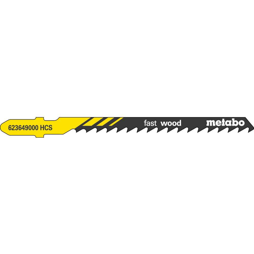 5 lames de scie sauteuse « fast wood » 74/ 4,0 mm - METABO - 623649000