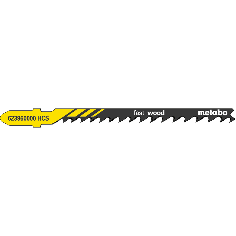 5 lames de scie sauteuse « fast wood » 74 mm/progr. - METABO - 623960000