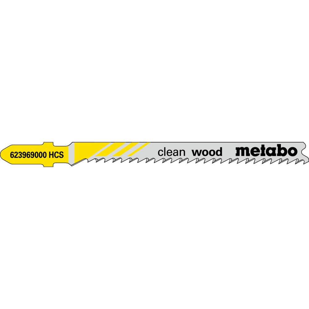 5 lames de scie sauteuse « clean wood » 74/ 2,7 mm - METABO - 623969000