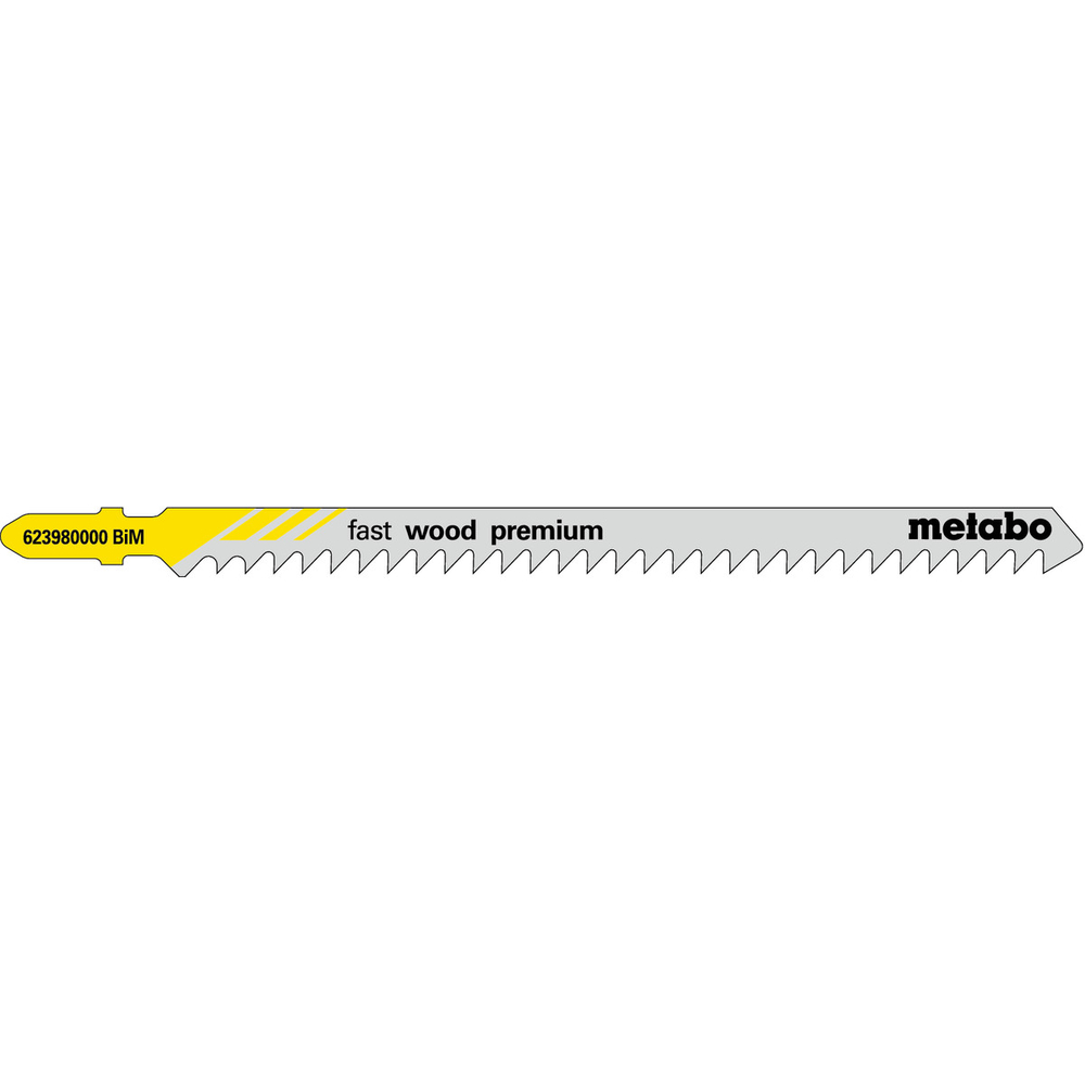 5 lames de scie sauteuse « fast wood premium » 126/ 4,0 mm - METABO - 623980000