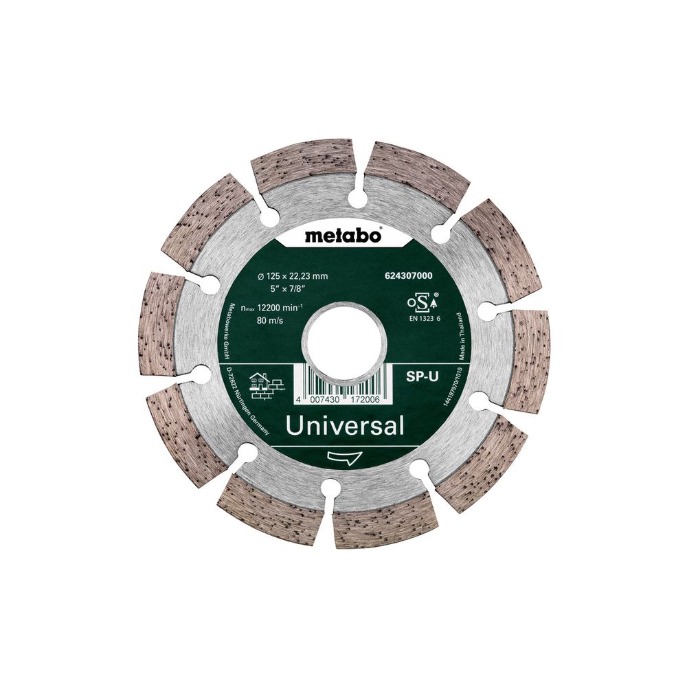 Meule de tronçonnage diamantée - SP - U, 125x22,23 mm / B - METABO - 624296000