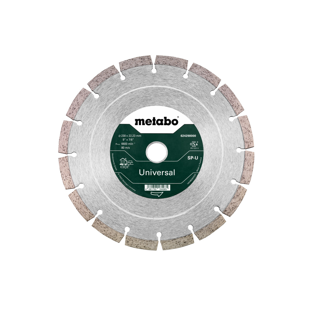 Meule de tronçonnage diamantée - SP - U, 230x22,23mm / B - METABO - 624298000