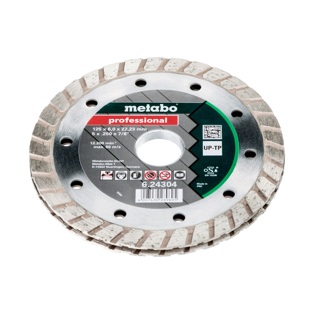 Meule de fraisage diamantée, 125x6x22,23 mm, « professional », « UP-TP » - METABO - 624304000