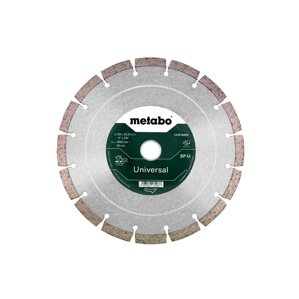 Meule de tronçonnage diamantée - SP - U, 230x22,23 mm - METABO - 624310000