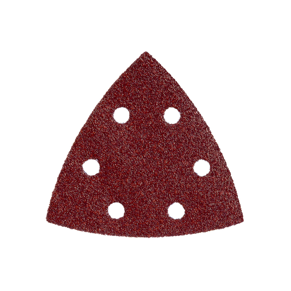 25 feuilles abrasives auto-agrippantes 93 x 93 mm, P 120, B+M, pour ponceuse à patin triangulaire - METABO - 624984000
