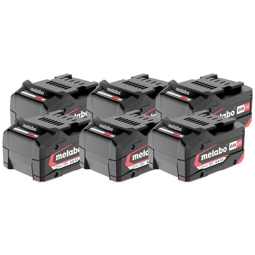 Set de 6 x batteries Li-Power 18 V - 4.0 Ah - METABO - 625151000