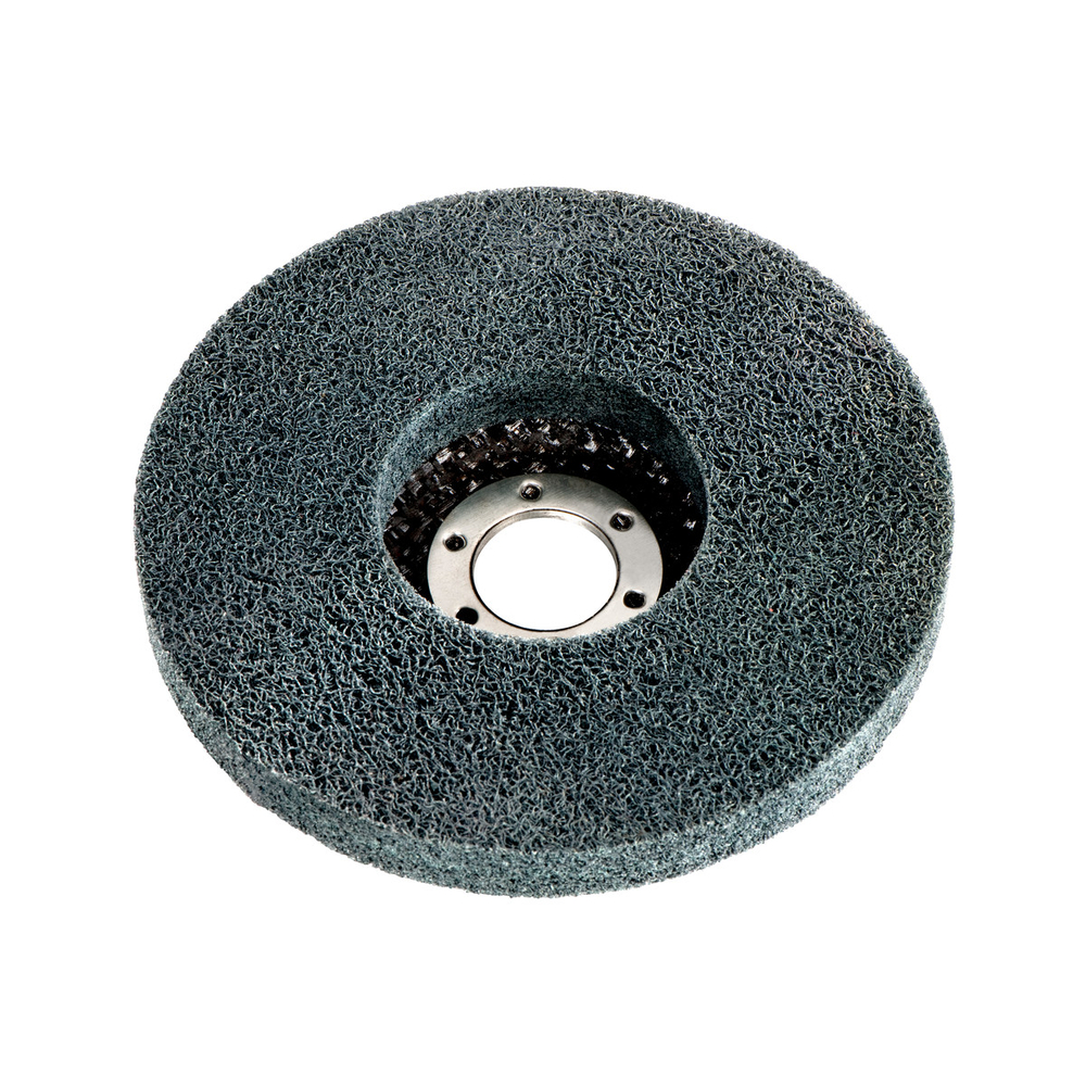 Plateau abrasif compact en fibres « Unitized » 125 x 22,23 mm, pour meuleuse d'angle - METABO - 626368000
