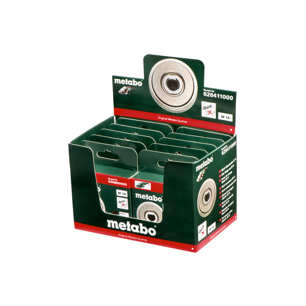 10 écrous de serrage Quick M 14/ présentoir - METABO - 626411000