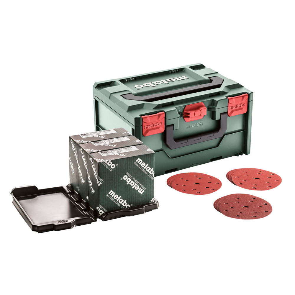 Set d'abrasifs « multi-hole » metaBOX, 150, B + M - METABO - 626756000