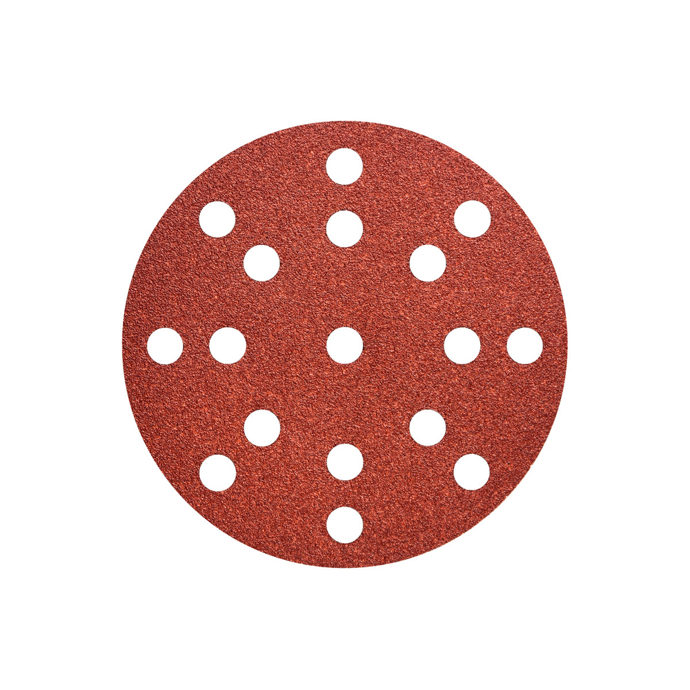 50 feuilles abrasives auto-agrippantes 125 mm, P80, bois + métal, « Multihole » - METABO - 626850000