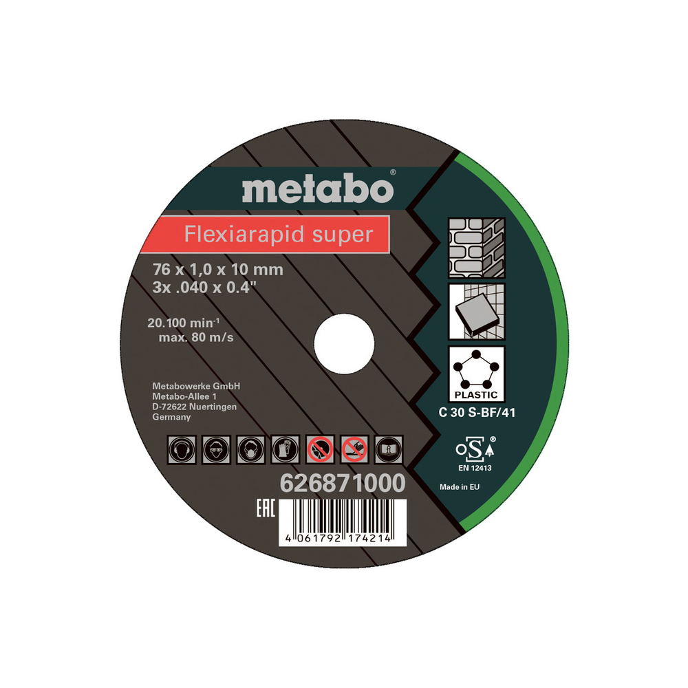 5 Flexiarapid Super 76x1,0x10,0 mm Universal - METABO - 626871000