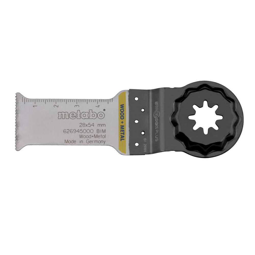 Lame de scie plongeante « Starlock Plus » bois + métal, BiM, 28 x 54 mm - METABO - 626945000