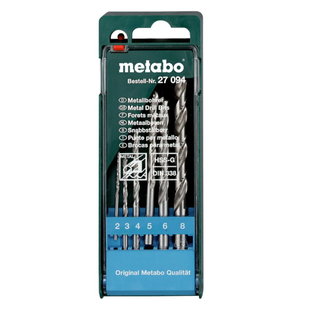 Coffret de forets HSS-G, 6 pièces - METABO - 627094000