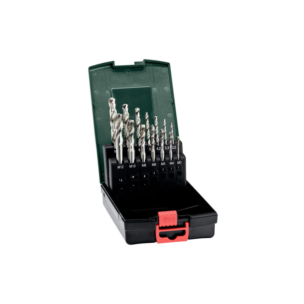 Set de tarauds pour machines, 14 pièces - METABO - 627114000
