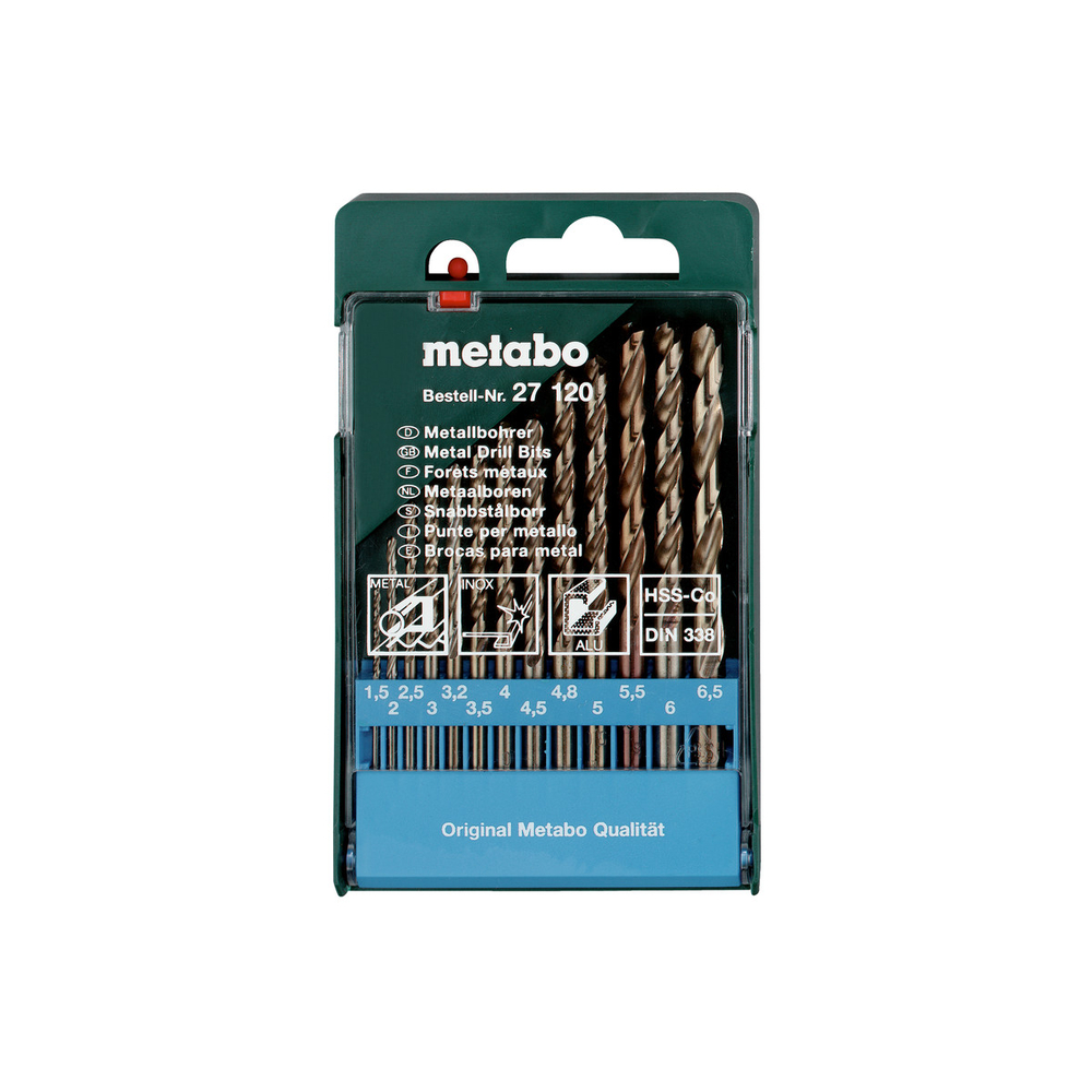 Coffret de forets HSS-Co, 13 pièces - METABO - 627120000