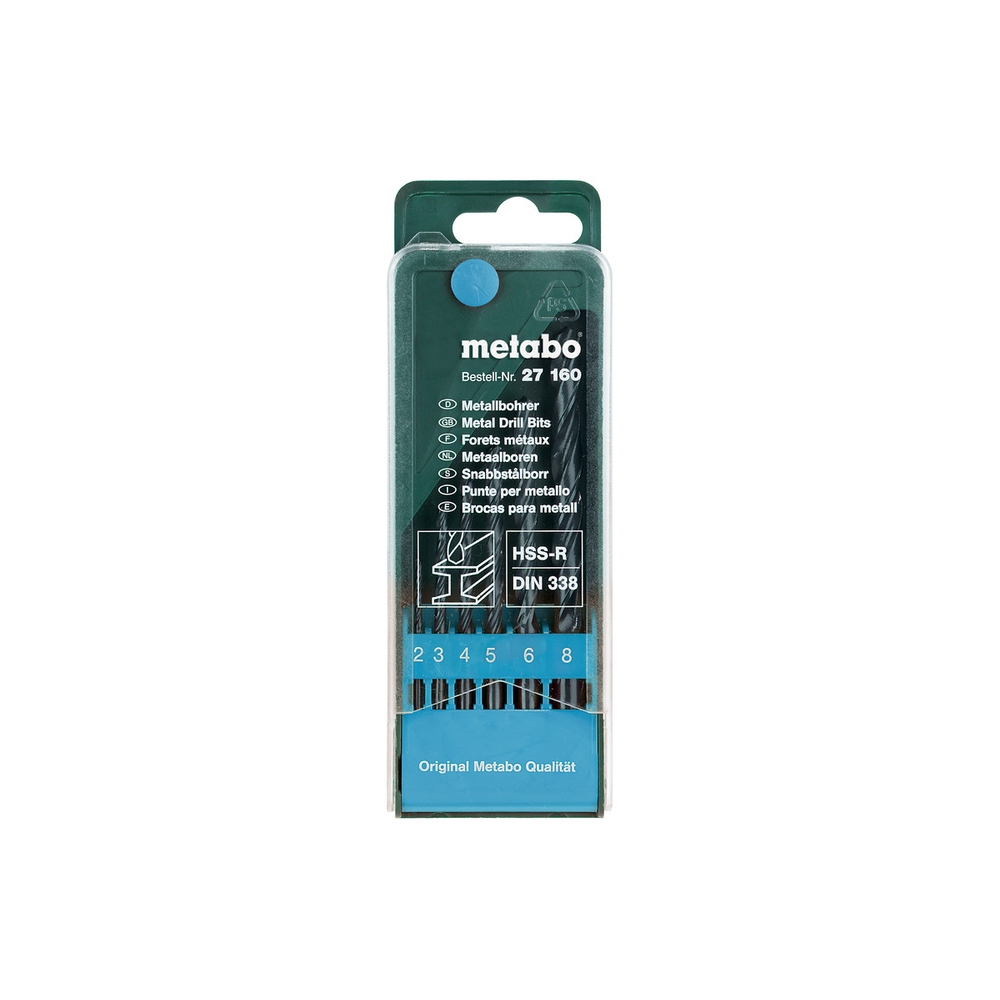 Coffret de forets HSS-R, 6 pièces - METABO - 627160000