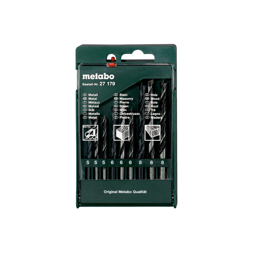 Coffret avec assortiment de forets, 9 pcs - METABO - 627179000