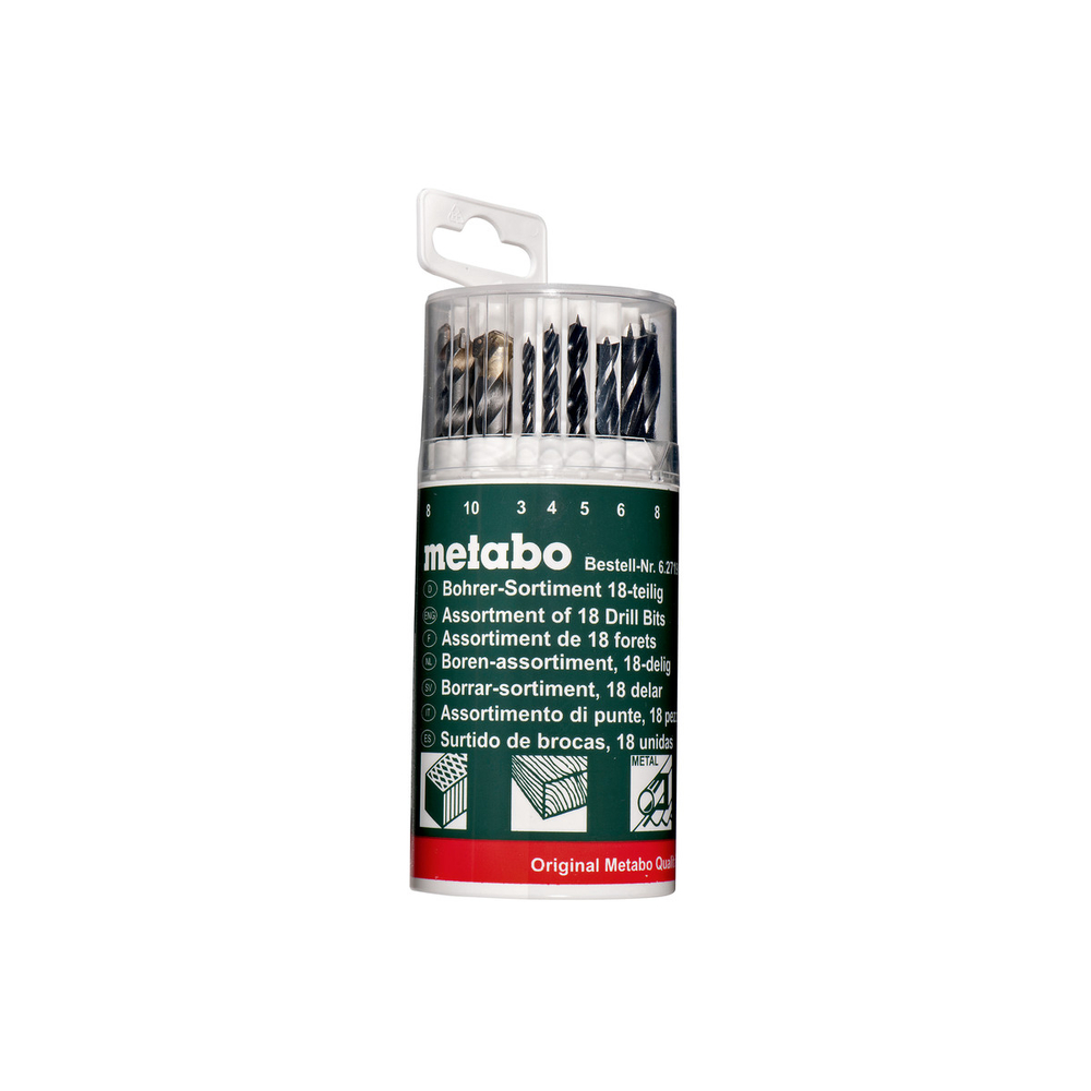 Coffret avec assortiment de forets, 18 pcs - METABO - 627190000
