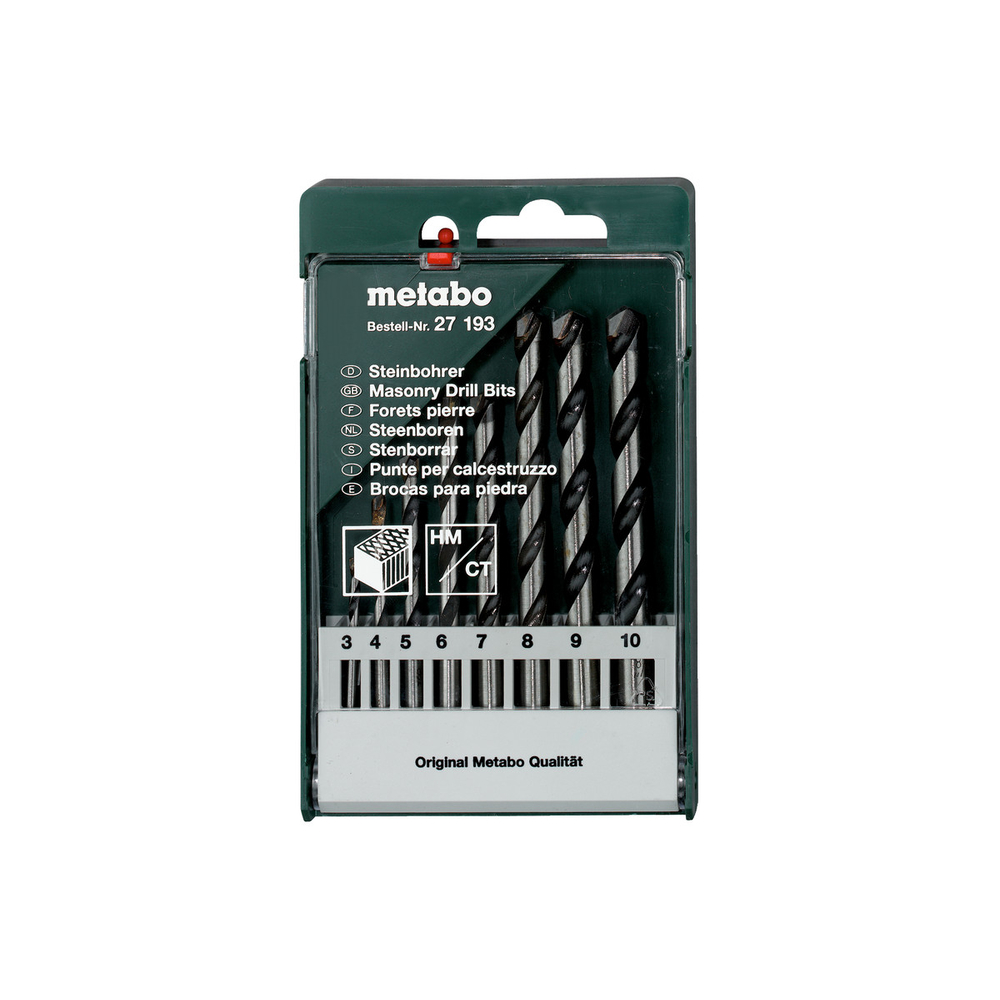 Coffret de forets à pierre, 8 pièces - METABO - 627193000