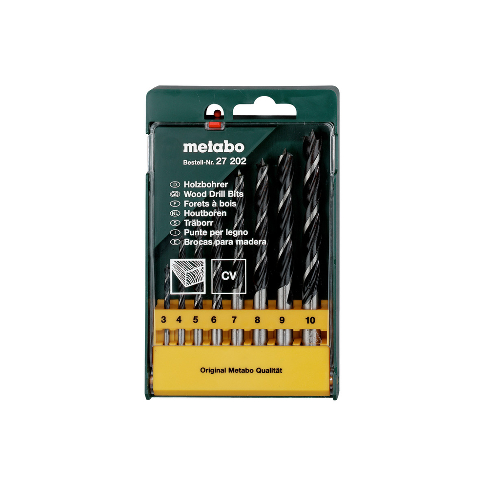 Coffret de mèches à bois, 8 pièces - METABO - 627202000